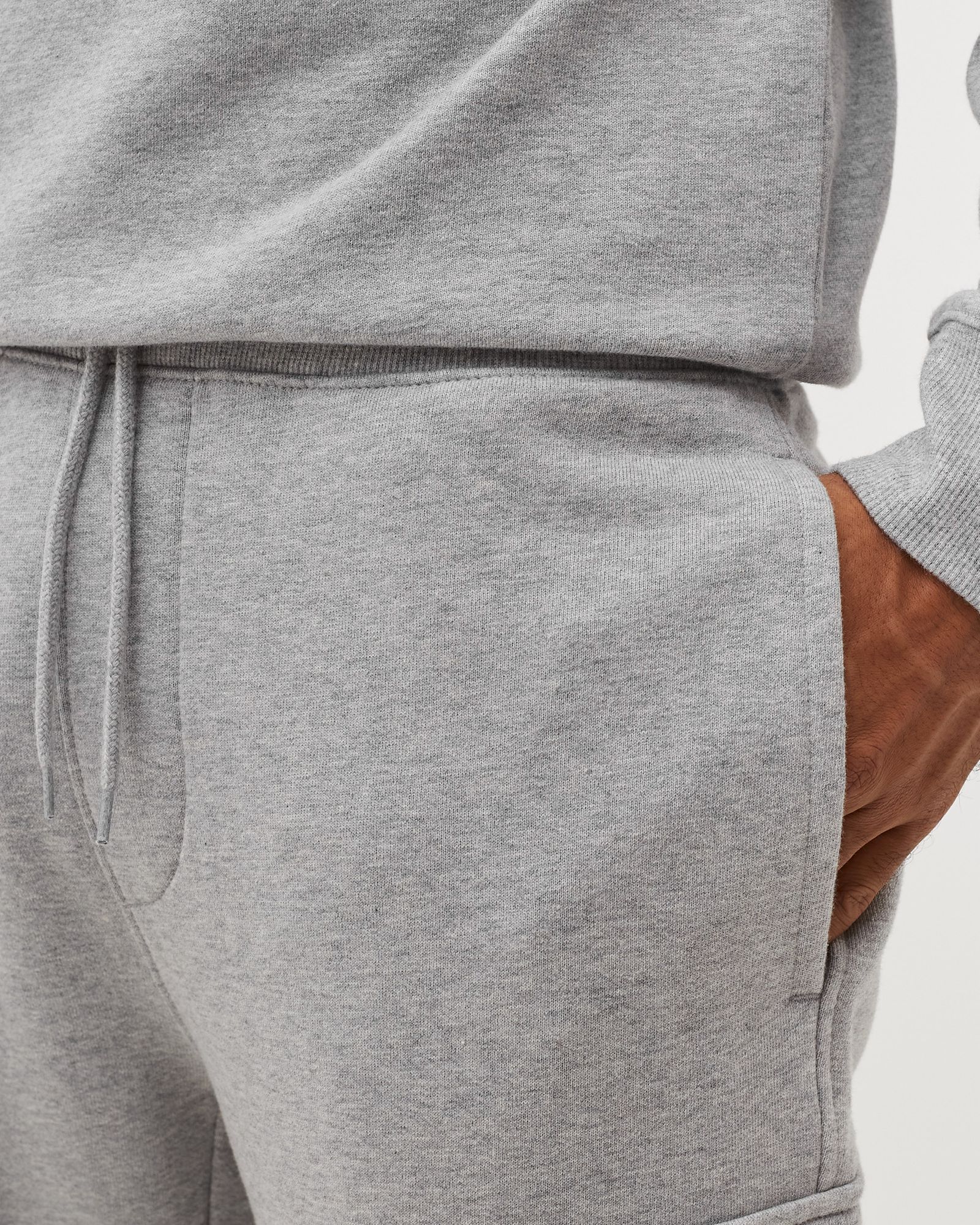 DIAGONAL RAISED FLEECE TRACK PANTS