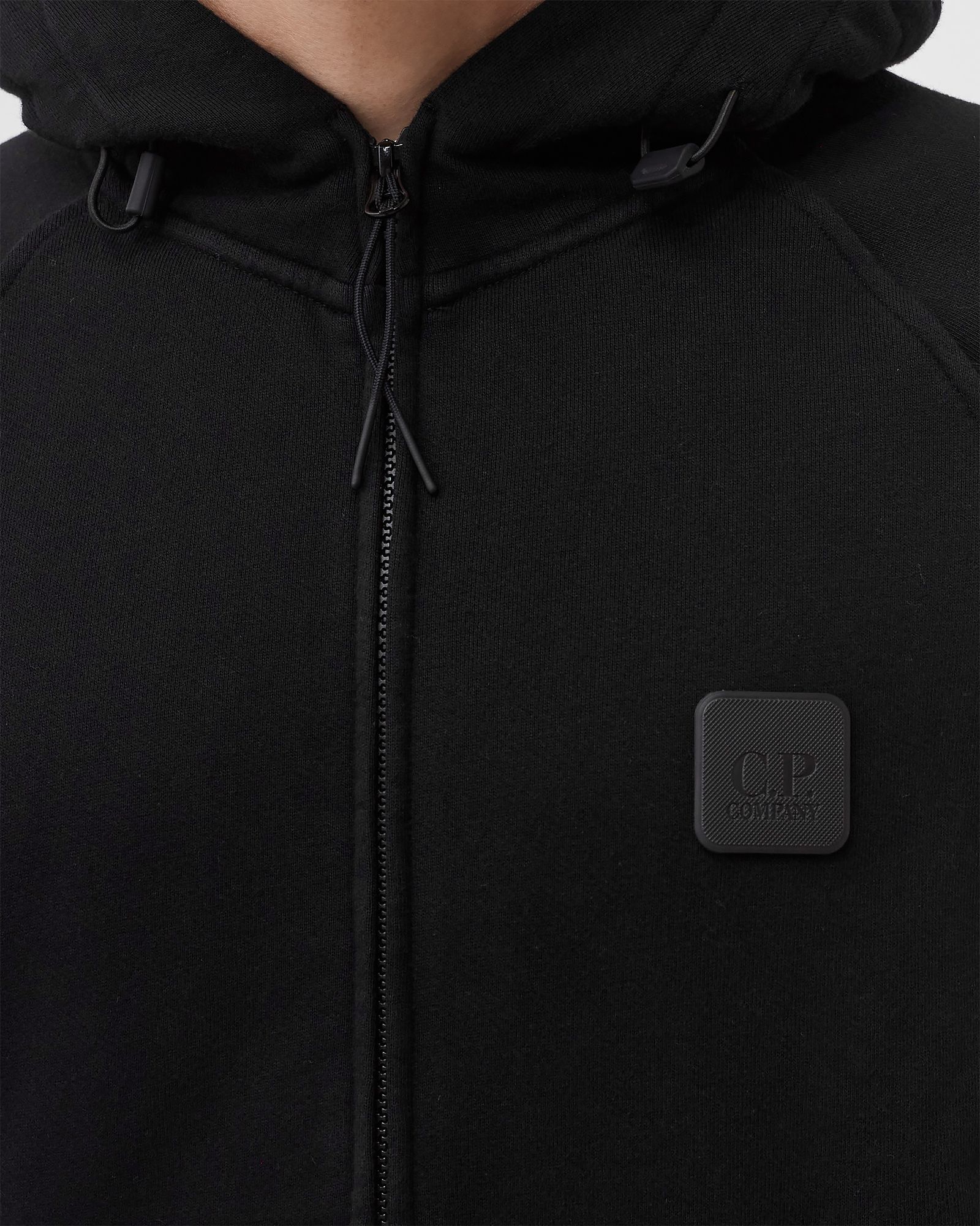 METROPOLIS DIAGONAL RAISED FLEECE ZIPPED HOODIE