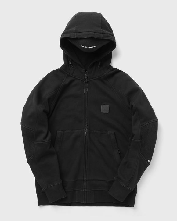 Cp company discount zip hoodie black