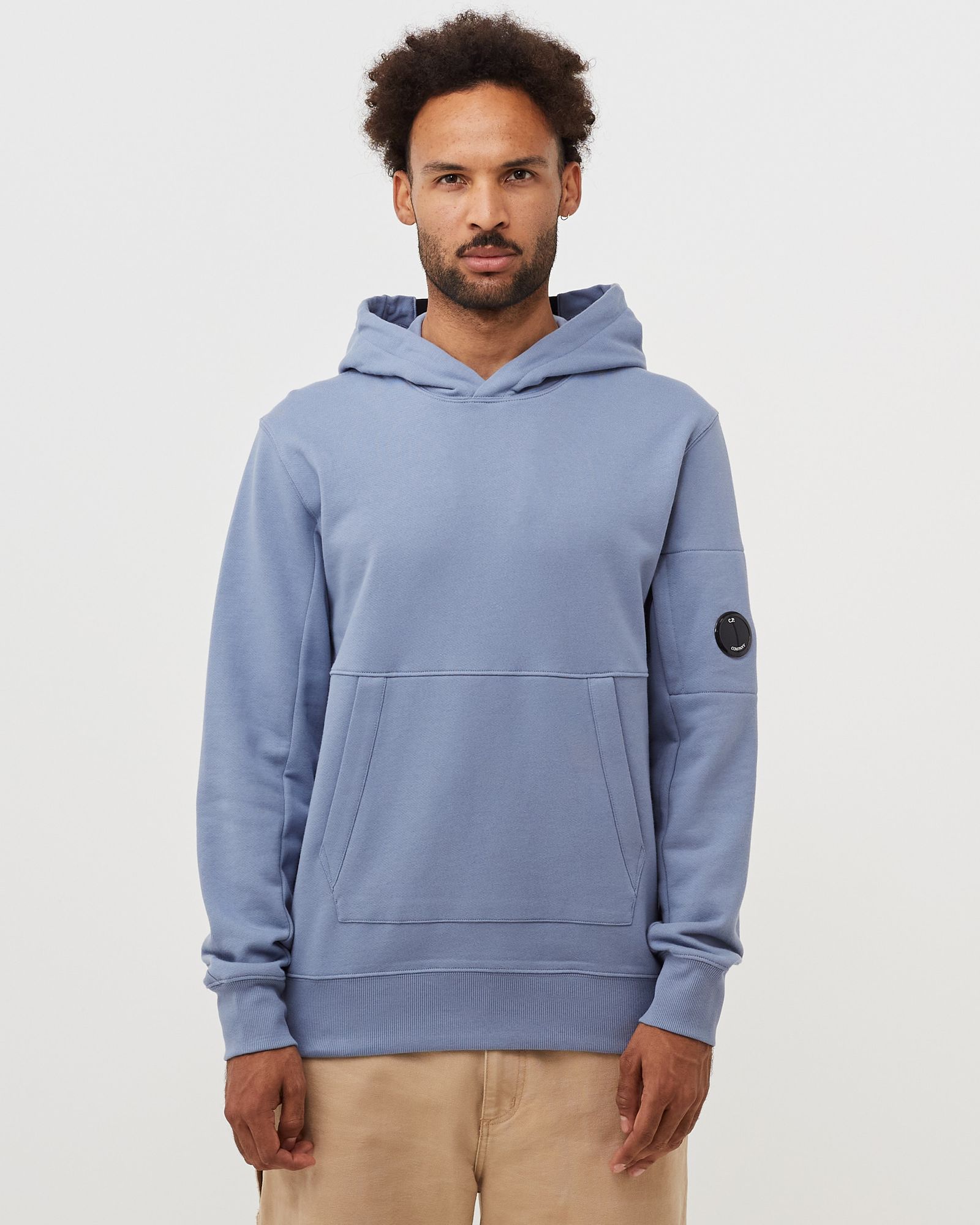 DIAGONAL RAISED FLEECE HOODIE