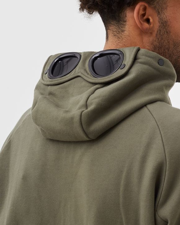 Cp company khaki on sale hoodie