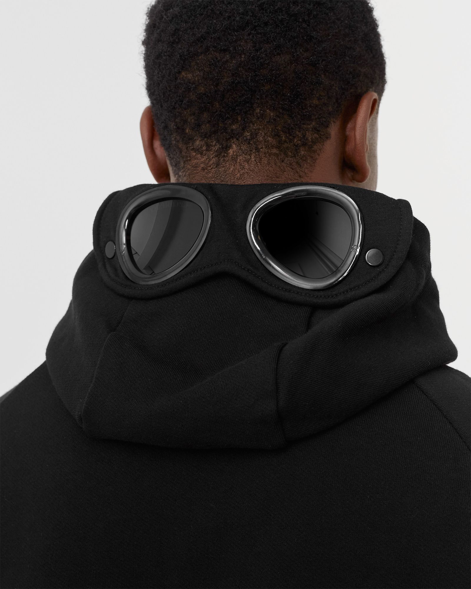 DIAGONAL RAISED FLEECE GOOGLE HOODIE