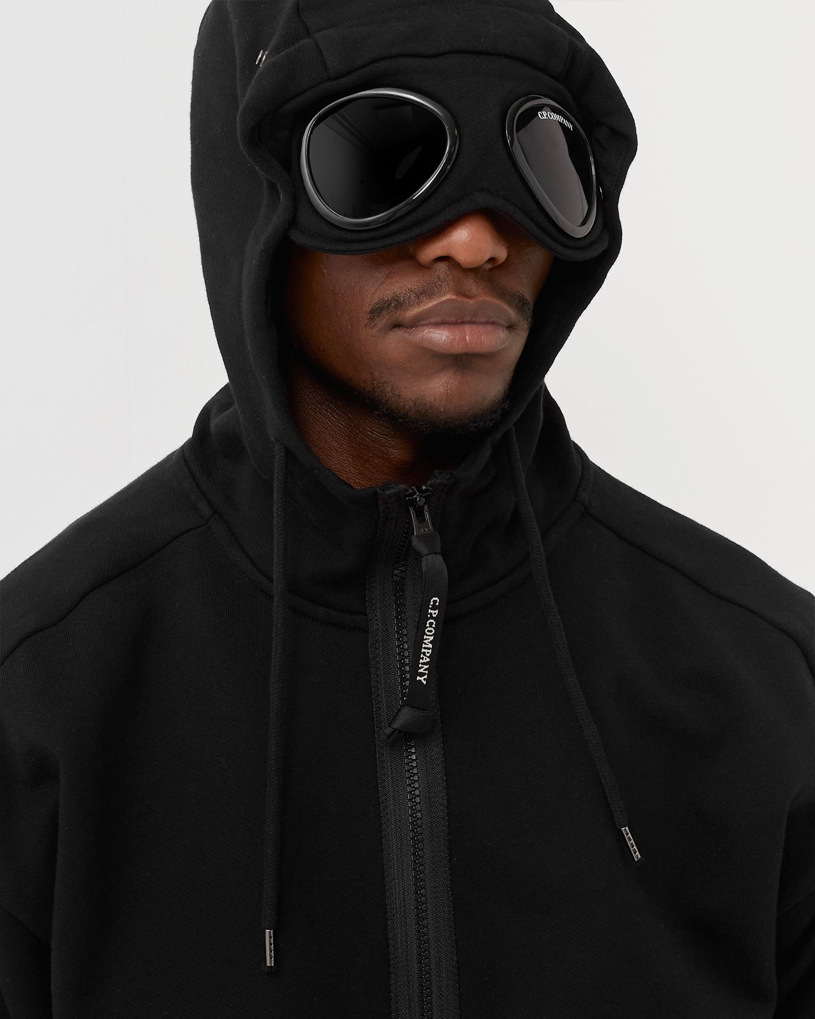 DIAGONAL RAISED FLEECE GOOGLE HOODIE