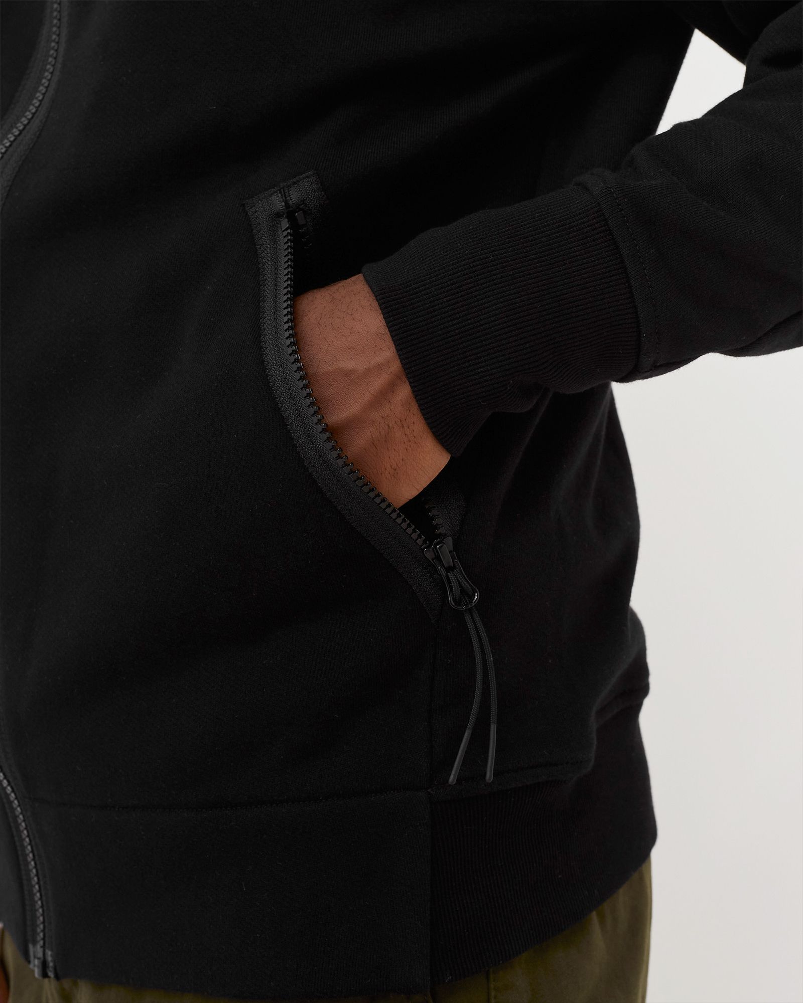 DIAGONAL RAISED FLEECE GOOGLE HOODIE