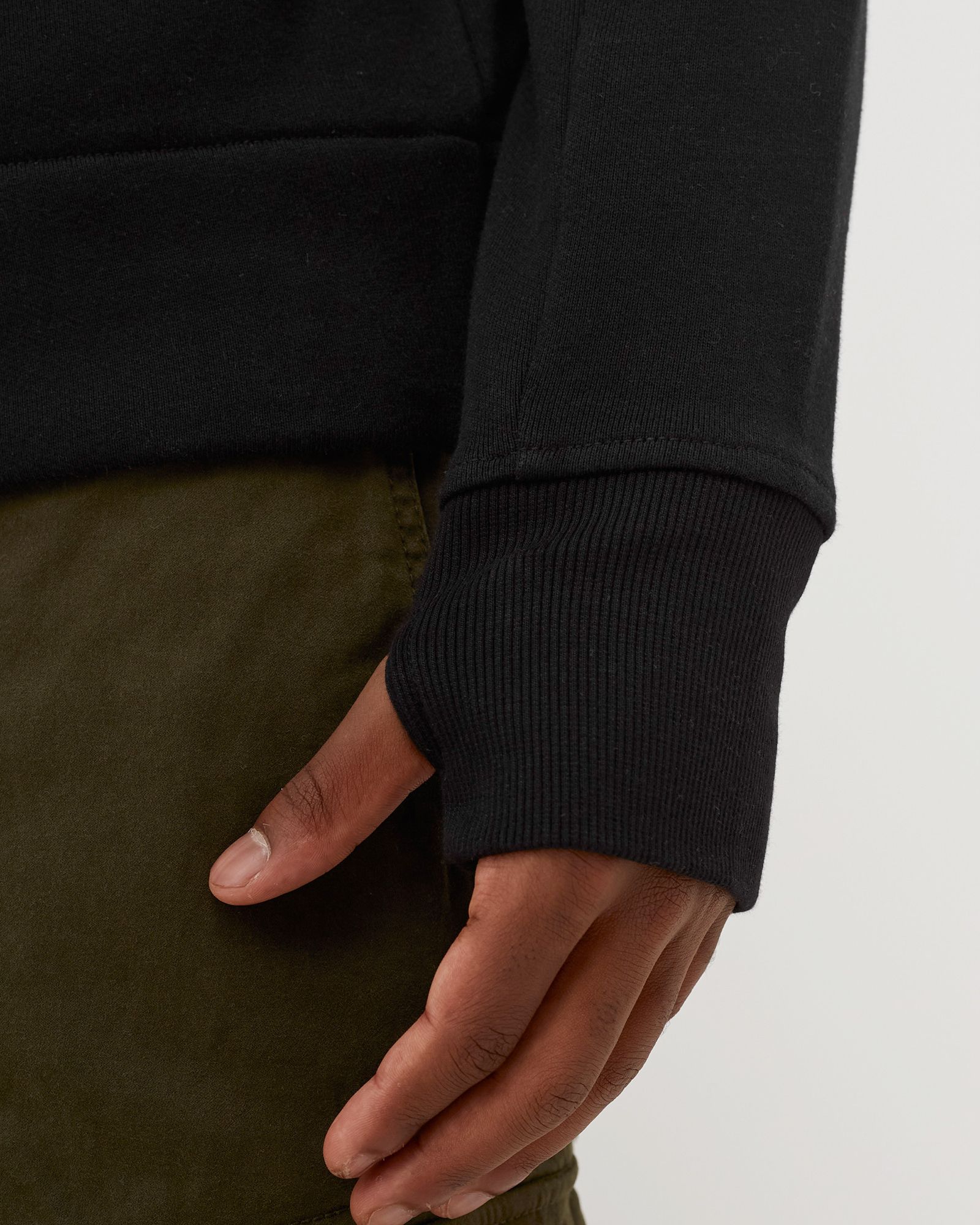 DIAGONAL RAISED FLEECE GOOGLE HOODIE