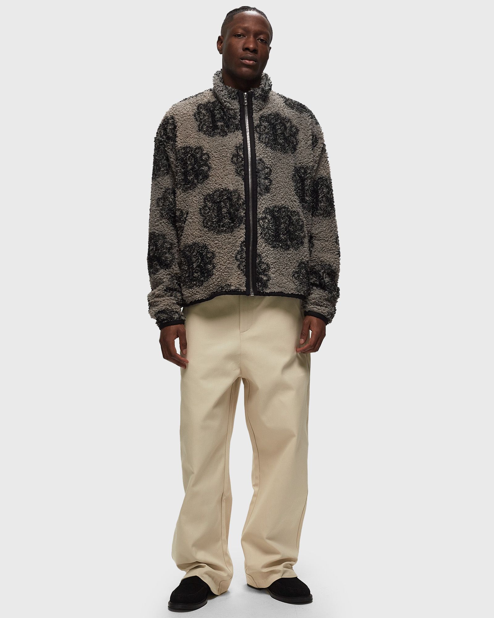 EMBLEM MONOGRAM FLEECE JACKET