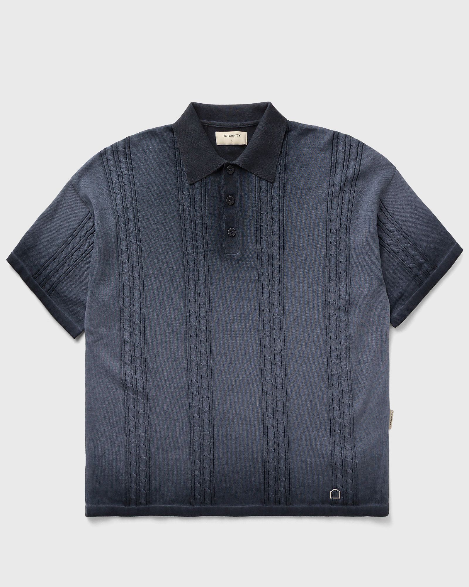 OIL WASHED POLO KNIT SHIRT