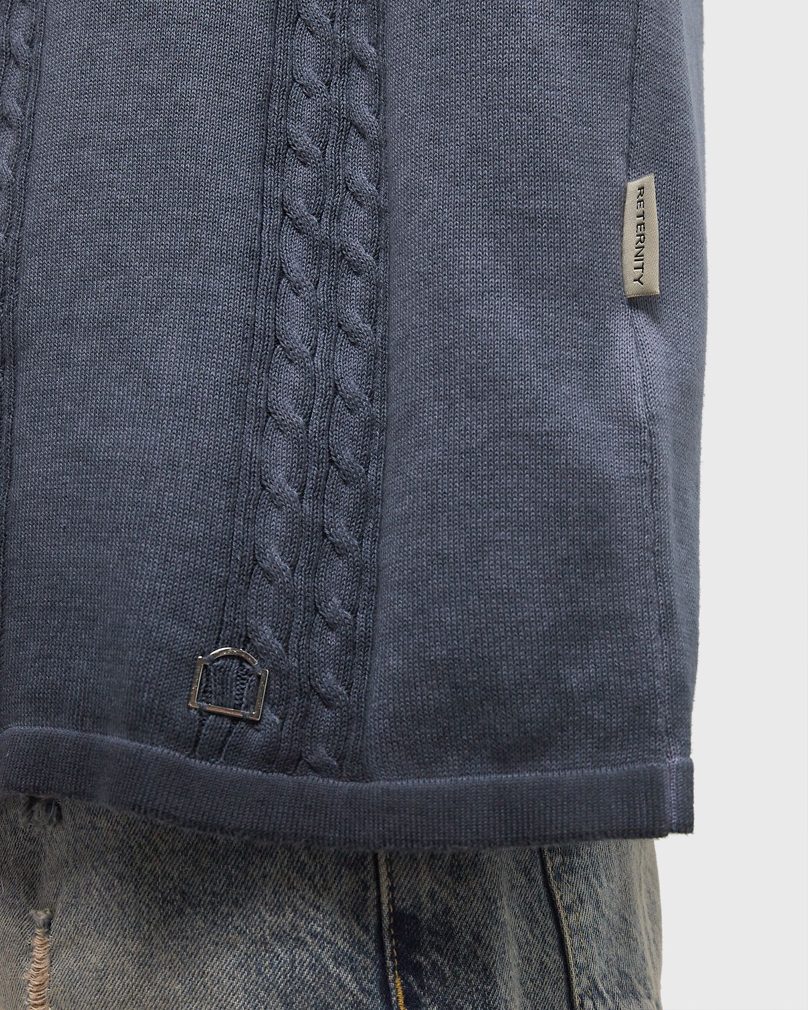 OIL WASHED POLO KNIT SHIRT