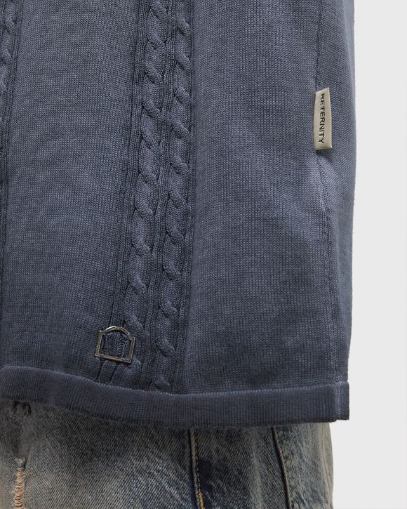 OIL WASHED POLO KNIT SHIRT