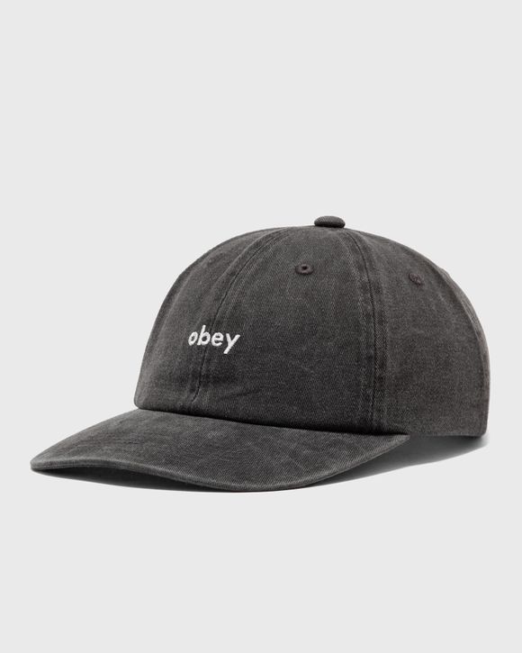 Obey Pigment lowercase 6 panel stra Black | Cheap Volcanmt