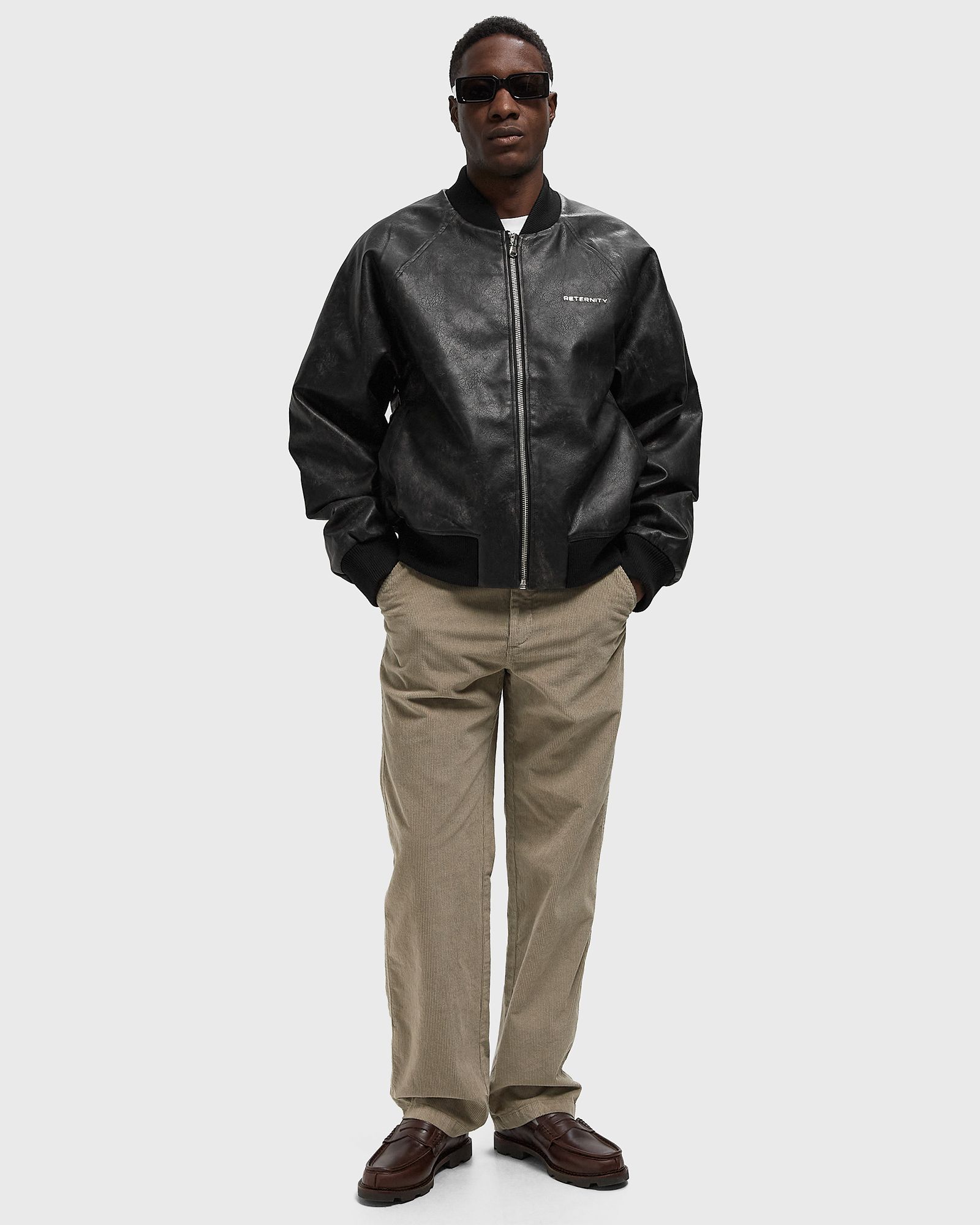 BOMBER JACKET BRUSHED LEATHER
