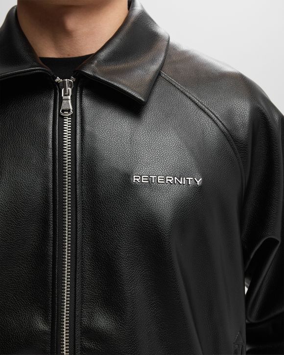 DISTRESSED LEATHER BOMBER JACKET