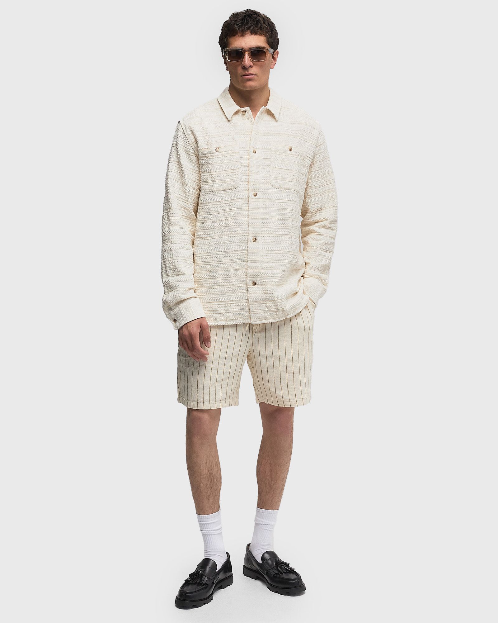 Jonas Structured Stripe Overshirt