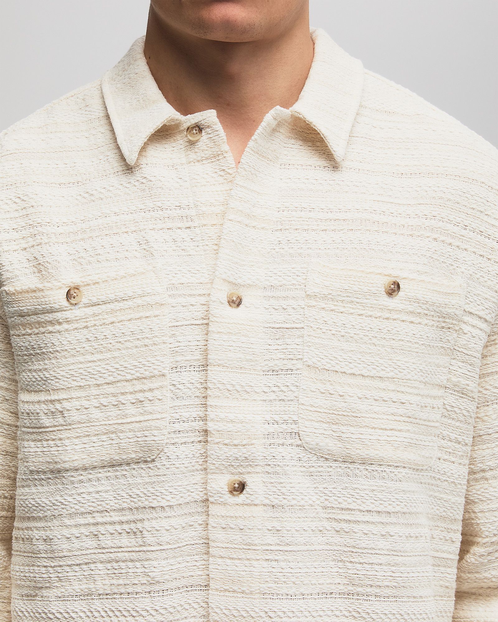 Jonas Structured Stripe Overshirt
