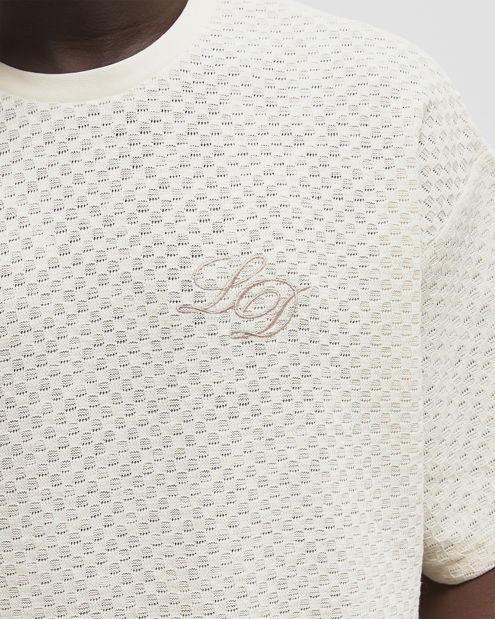 Bruce Knitted Check T-shirt