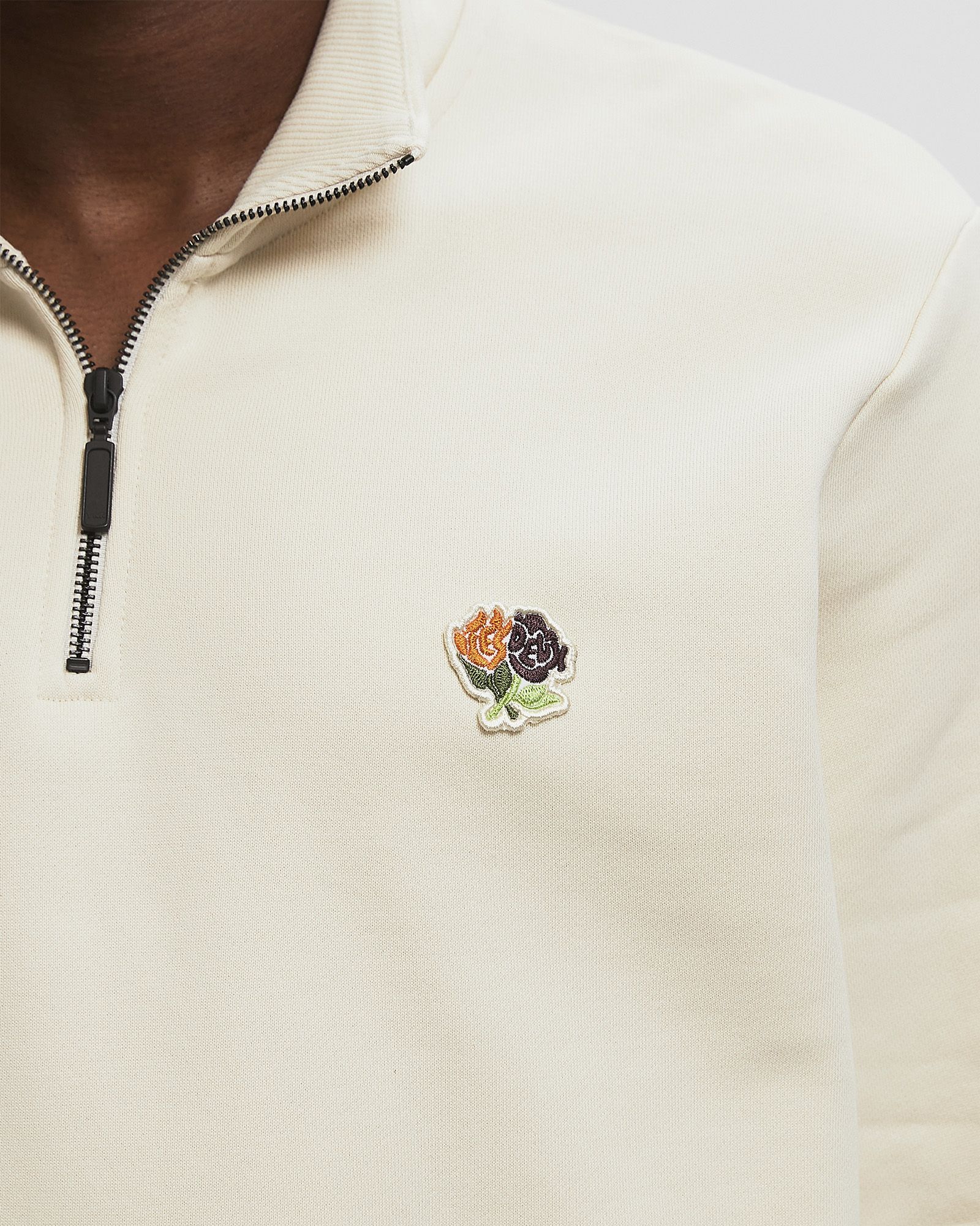 Felipe Patch Half-Zip Sweatshirt