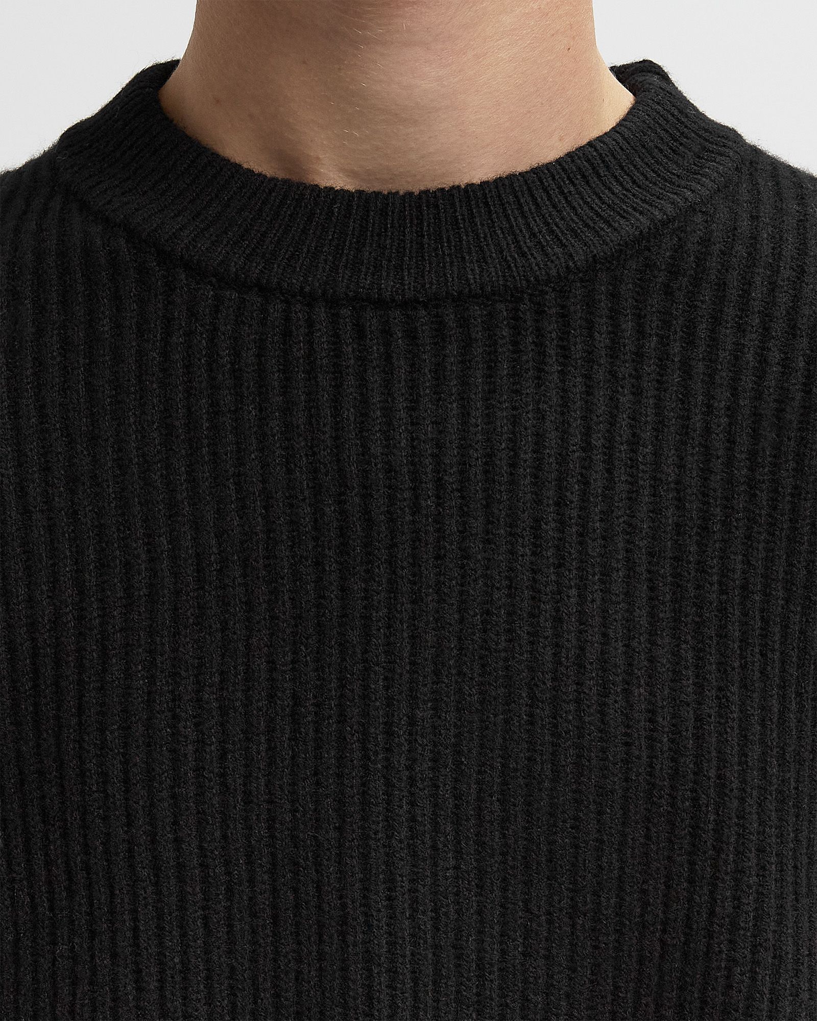 Eddie Wool Rib Crewneck Knit