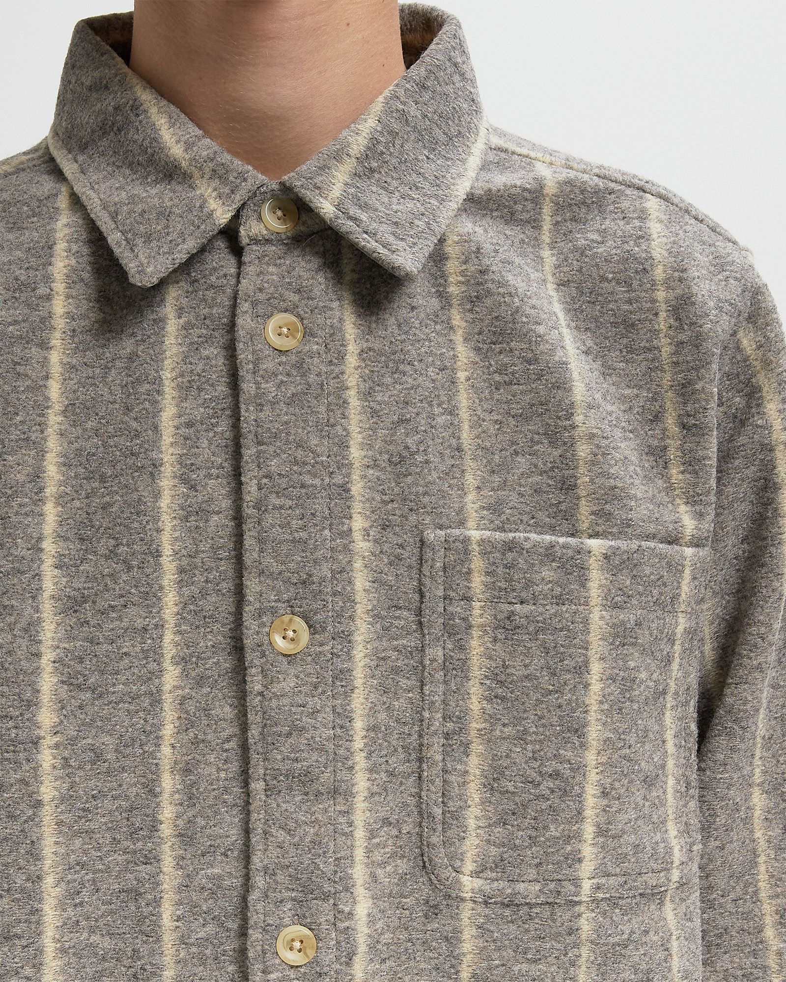 Lennon Wool Pinstripe Overshirt