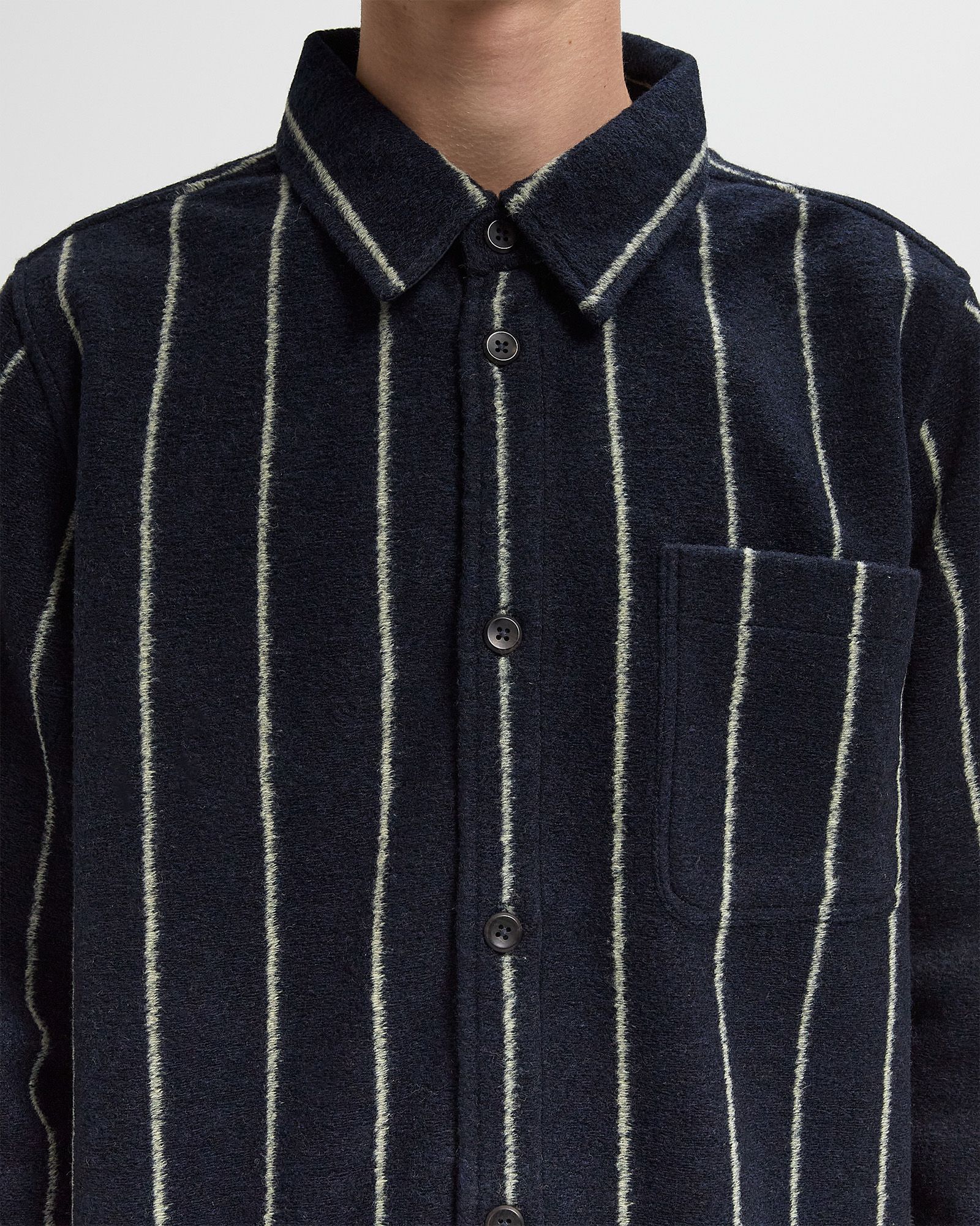 Lennon Wool Pinstripe Overshirt