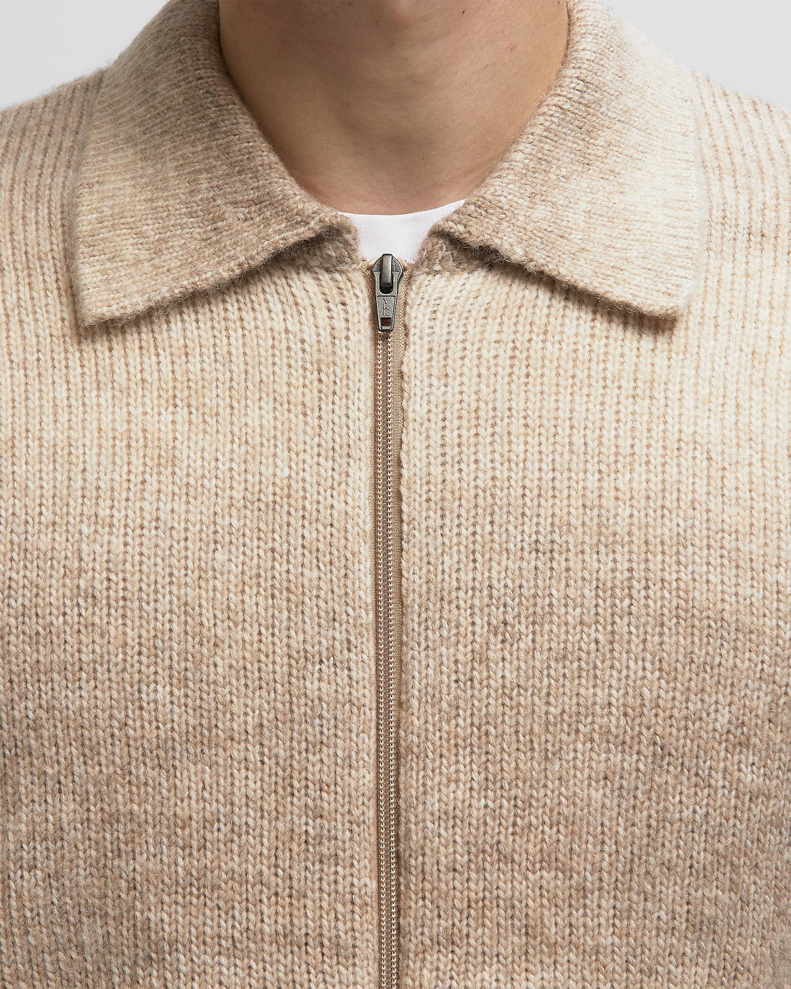 Gannon Gradient Zipper Cardigan
