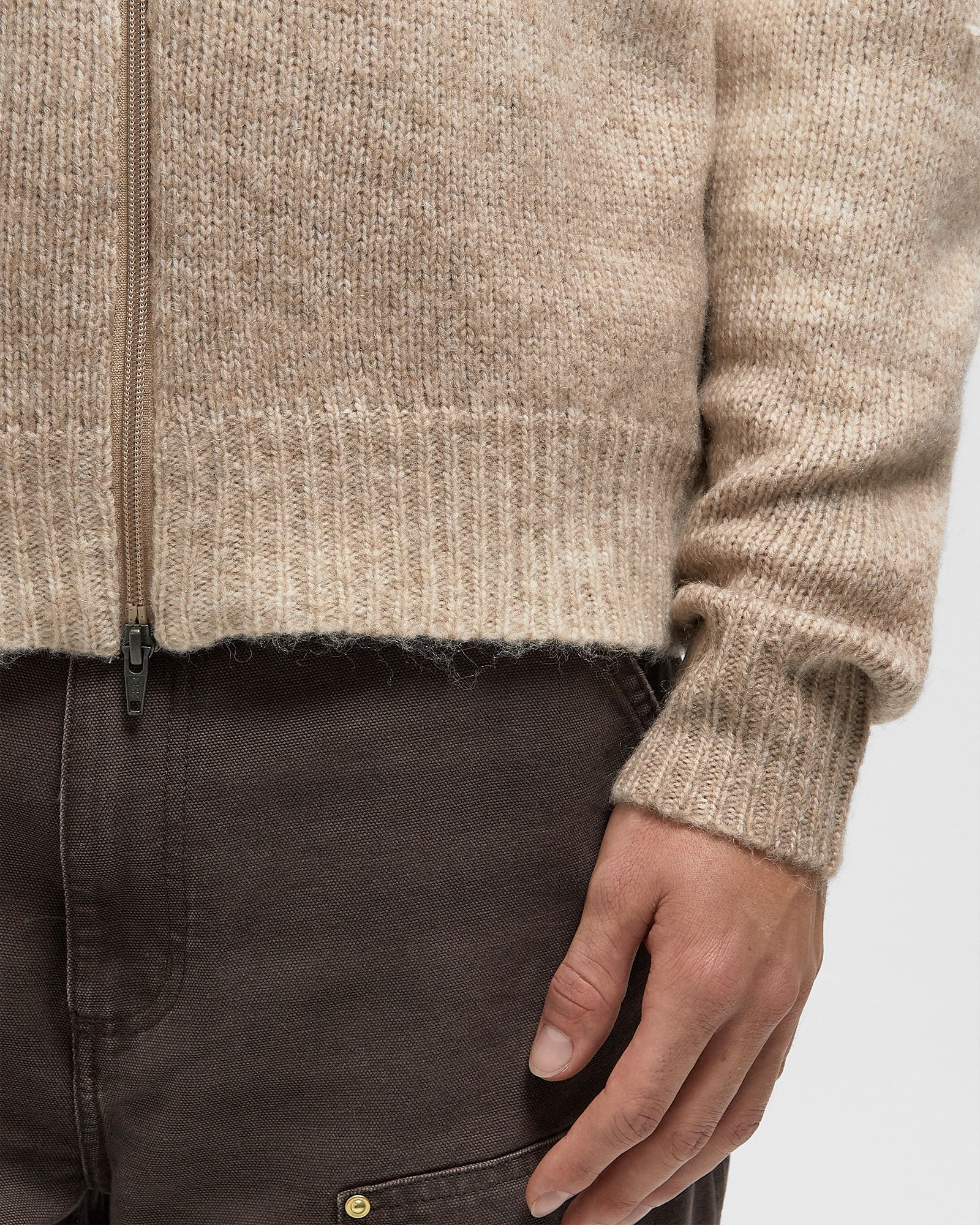 Gannon Gradient Zipper Cardigan