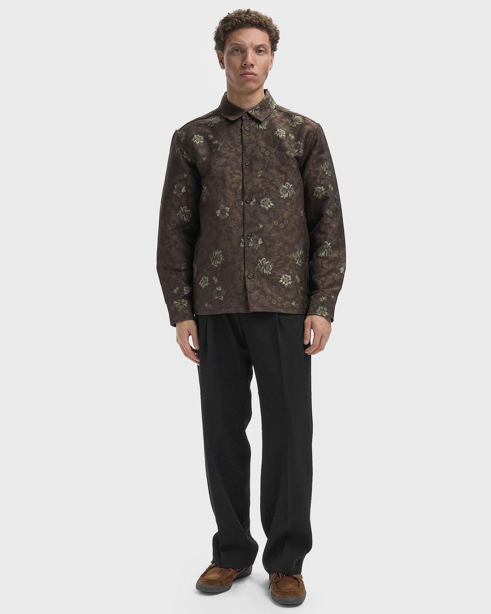 Kaleb Flower Jacquard Overshirt
