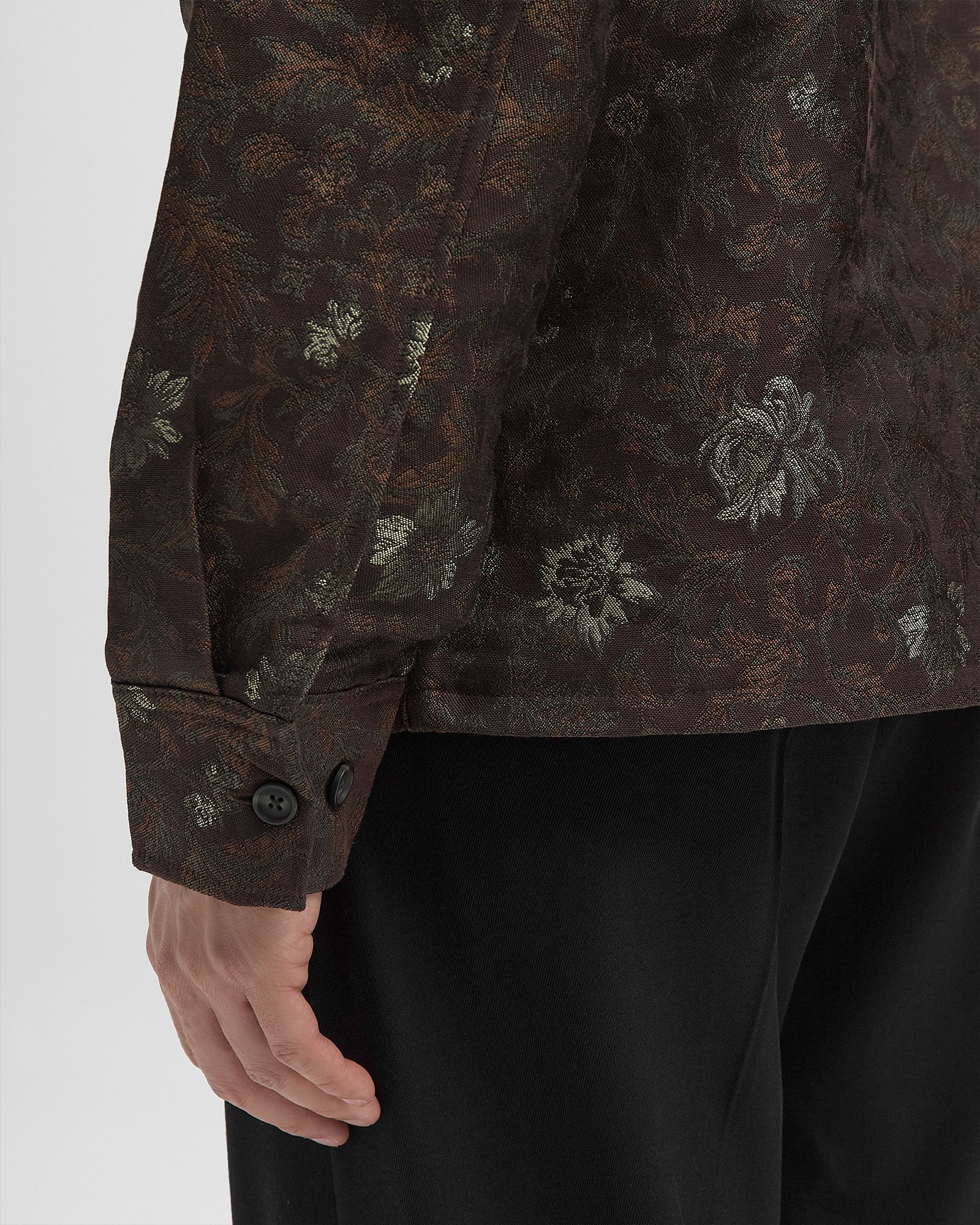 Kaleb Flower Jacquard Overshirt