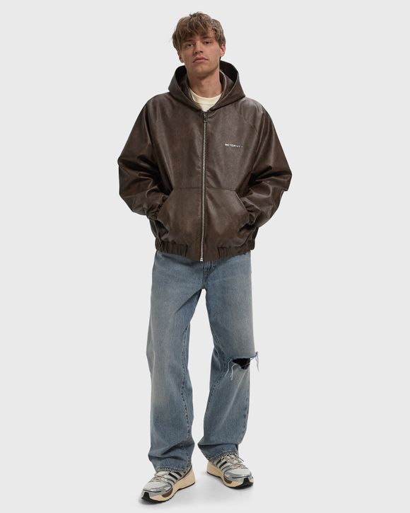 HOODED LEATHER JACKET