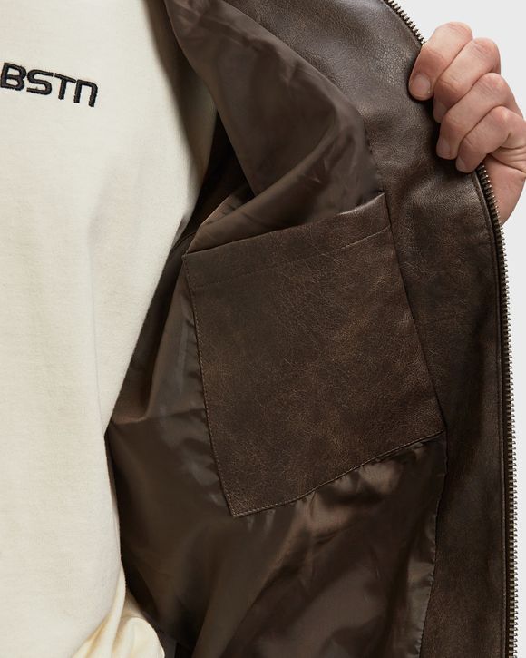 HOODED LEATHER JACKET