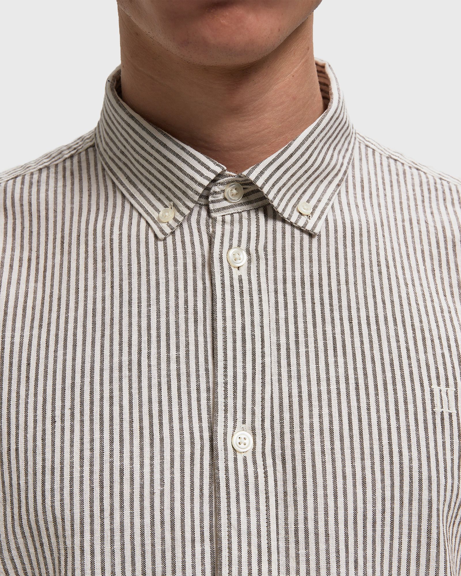 Konrad Stripe Cotton Linen Shirt