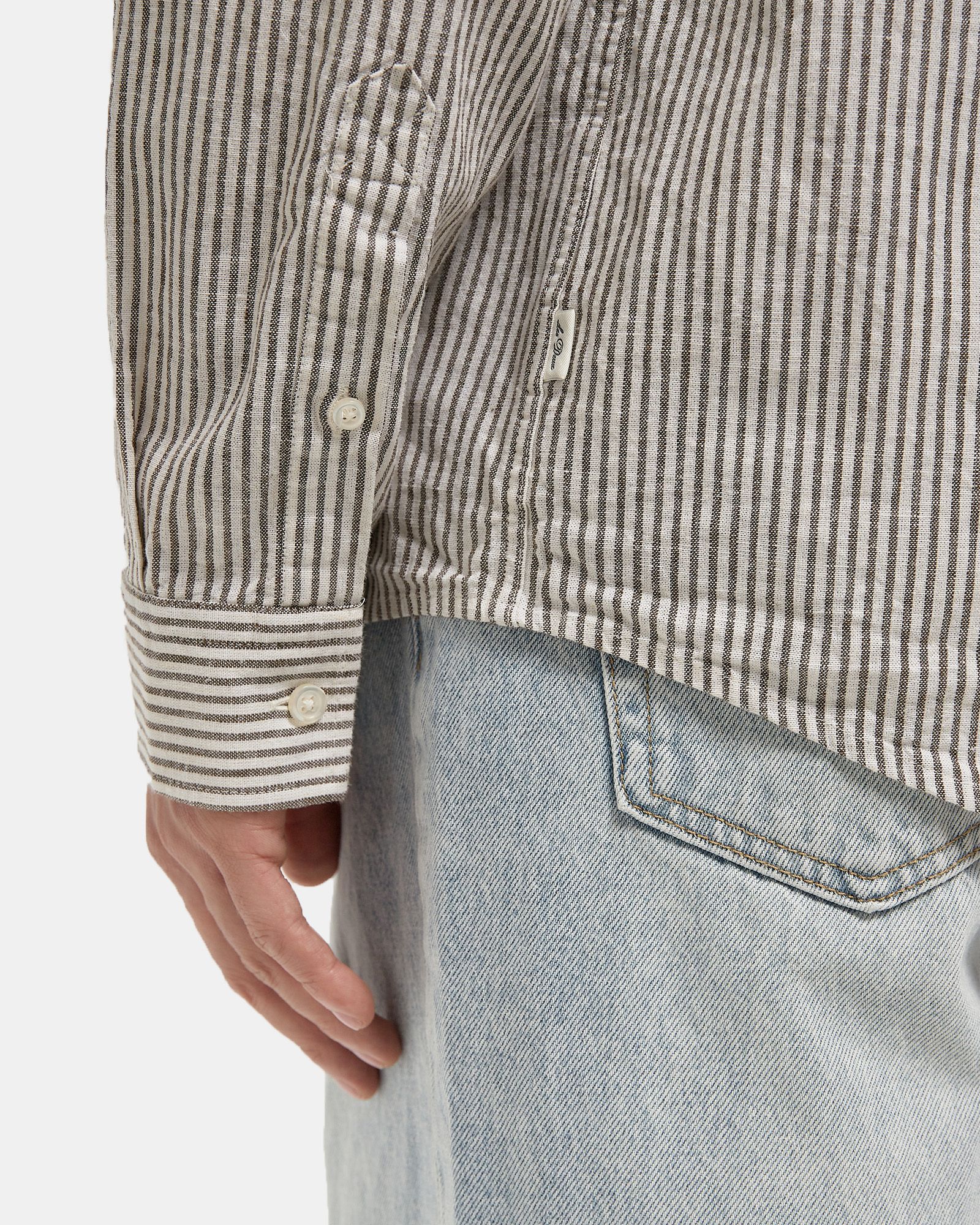 Konrad Stripe Cotton Linen Shirt