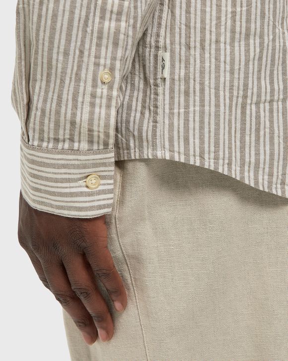 Stripe Cotton-Linen Shirt