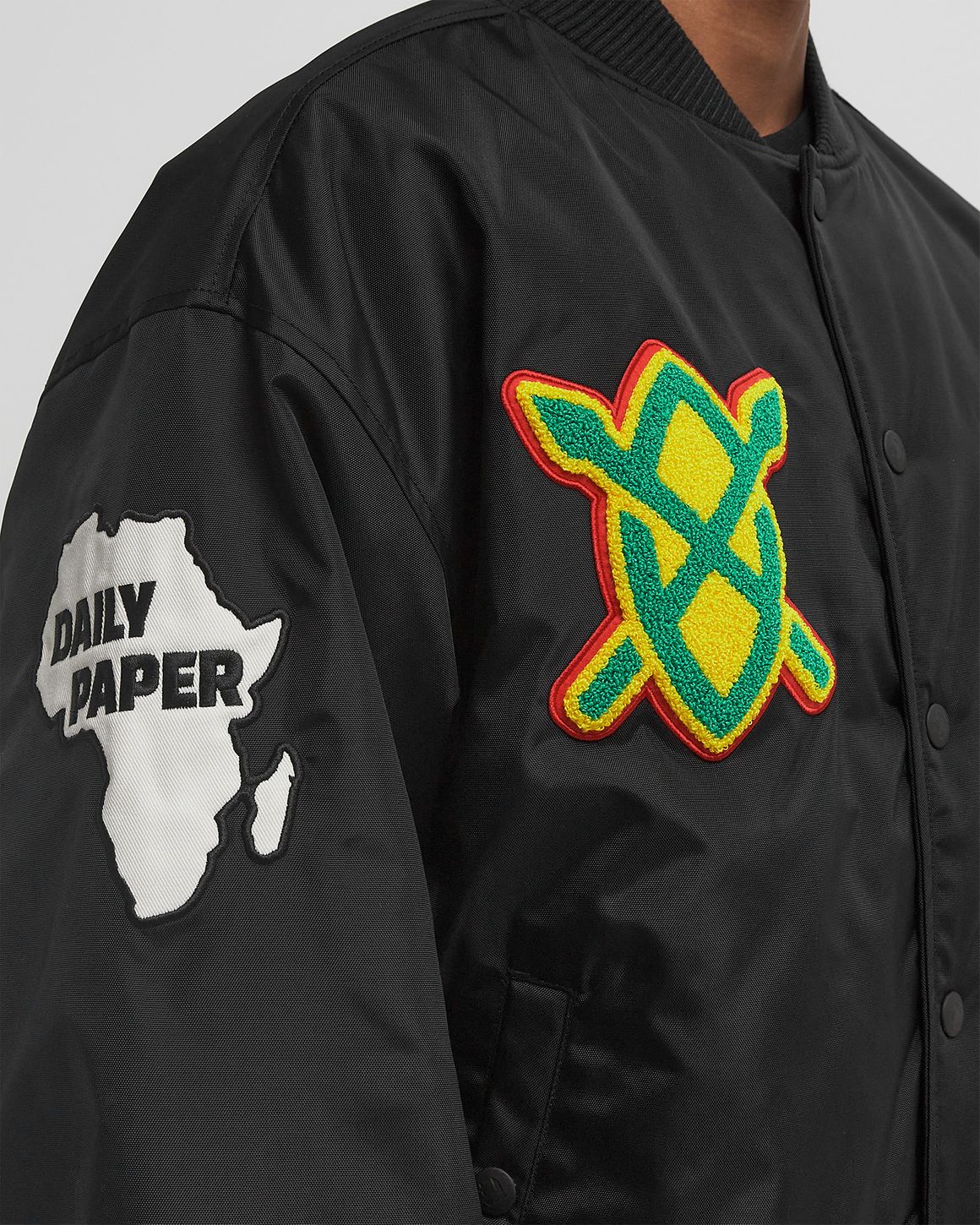 Converse x DAILY PAPER STADIUM JACKET Black | BSTN Store