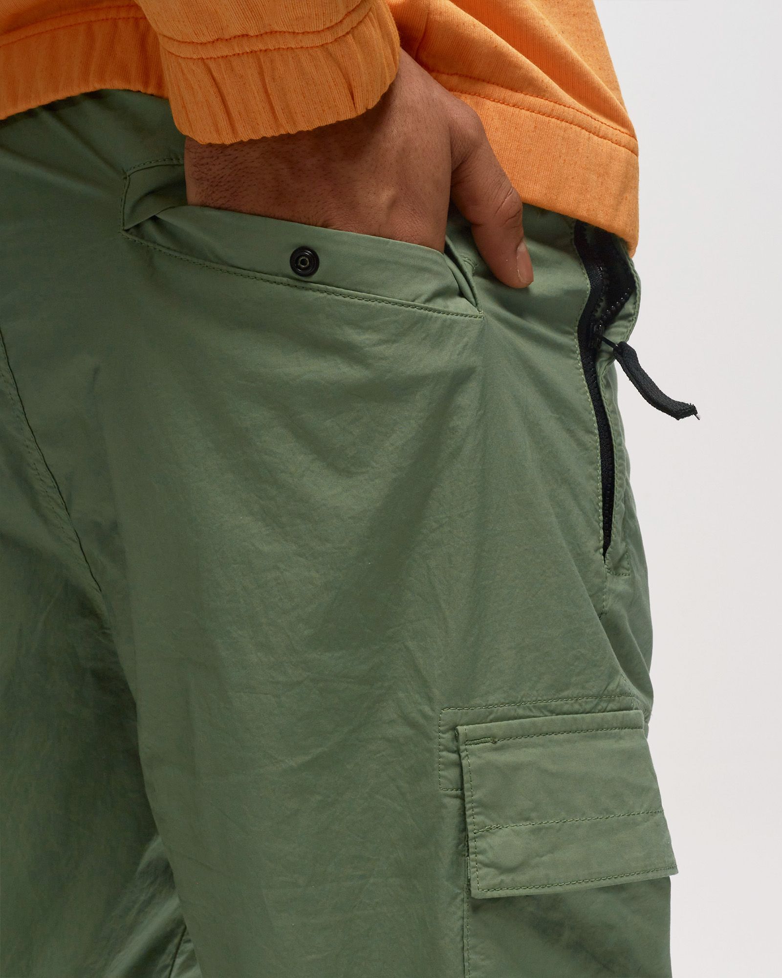 Regular Tapered Pant Strech Cotton Tela Paracadute