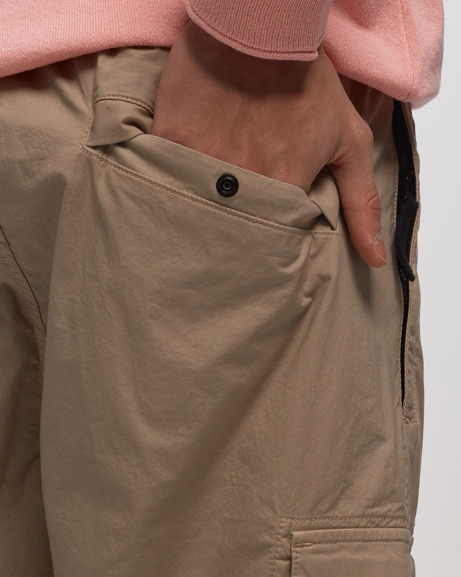 Regular Tapered Pant Strech Cotton Tela Paracadute