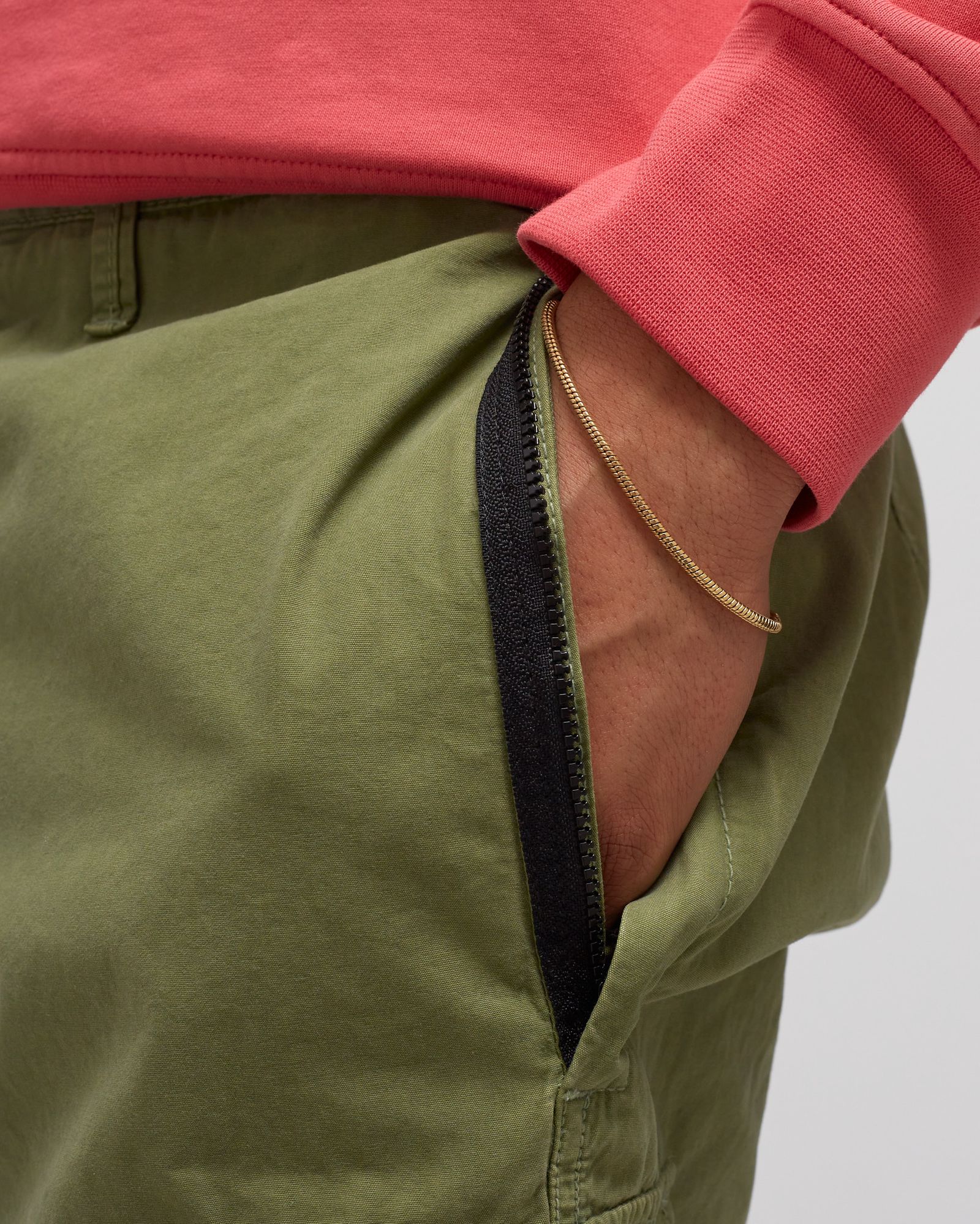 Slim Bermuda Brushed Cotton Canvas