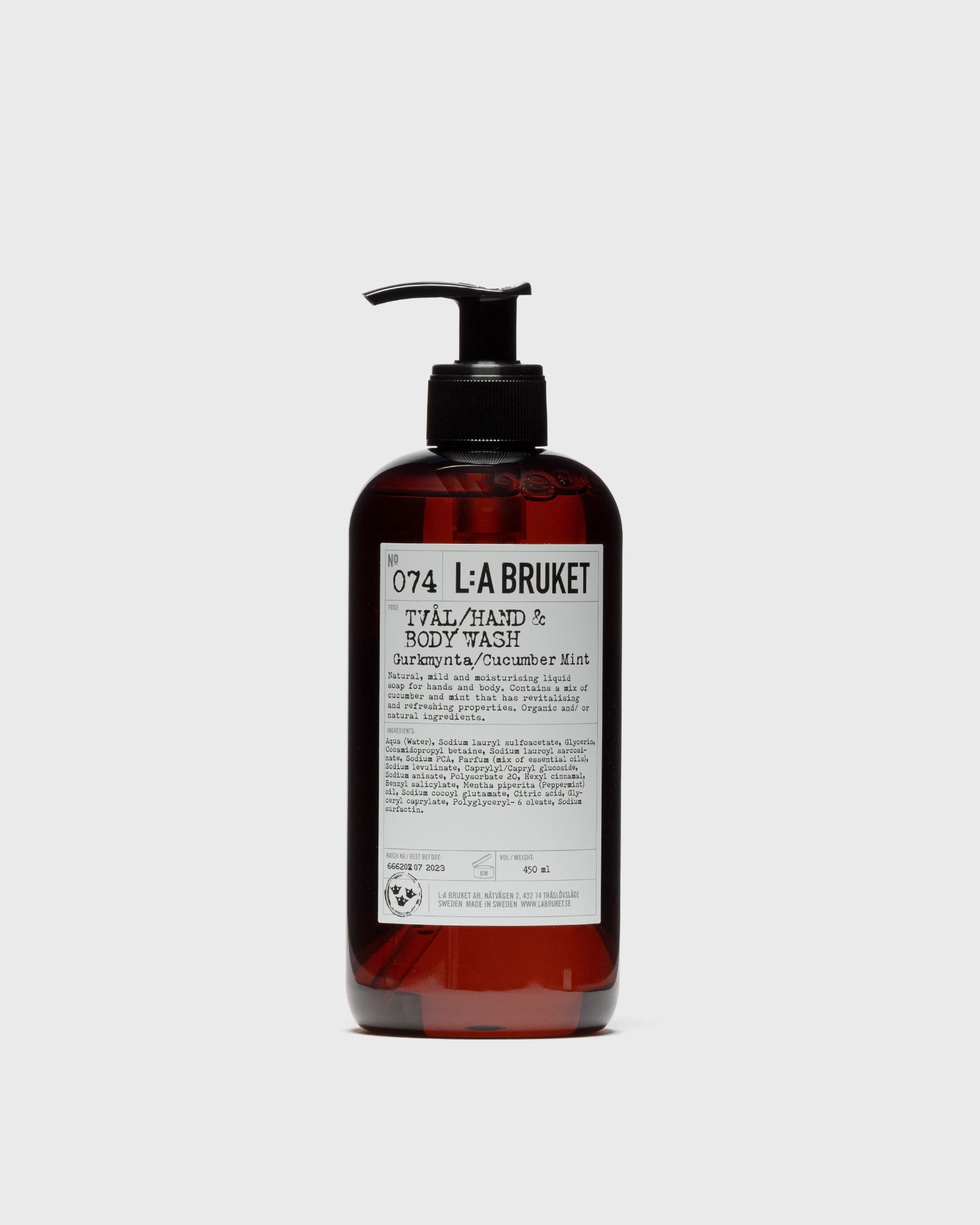 No.074 Hand & Body Wash Cucumber/Mint 450 ml