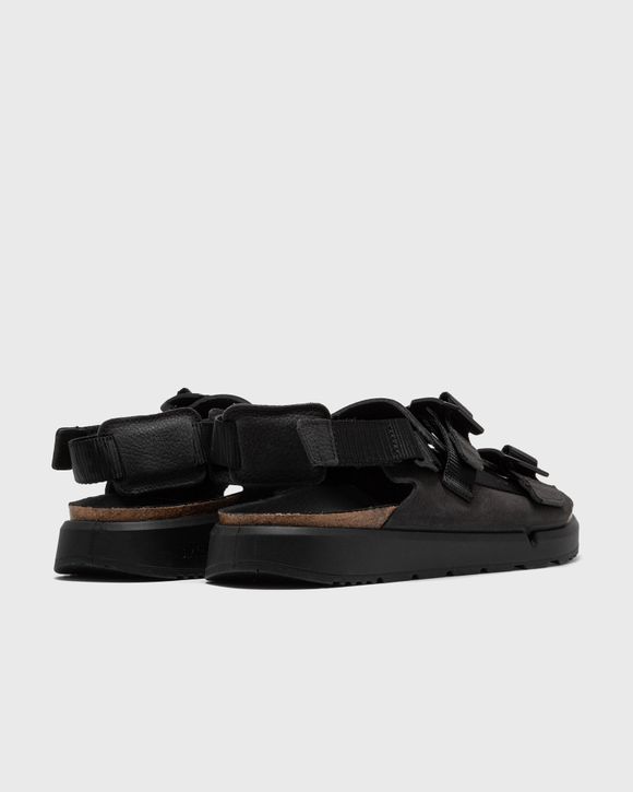 サンダル Birkenstock Shinjuku Black Leather And Textile Slipper Shinjuku Leather-Textile Black | BIRKENSTOCK