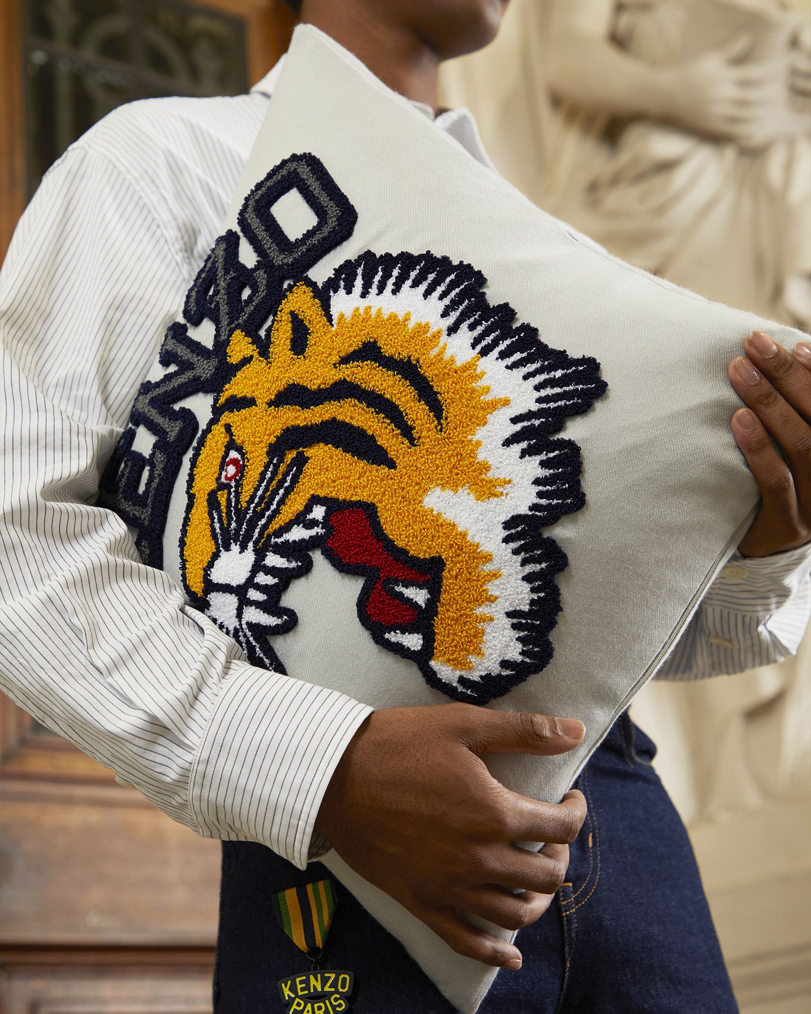 VARSITY TIGER CUSHION COVER 45CM X 45CM
