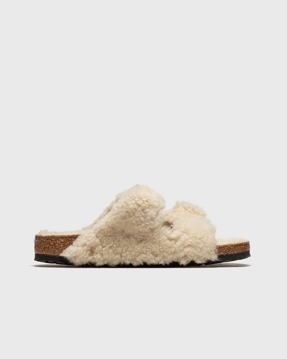 Birkenstock Arizona BB Shearling Teddy LAF White - EGGSHELL