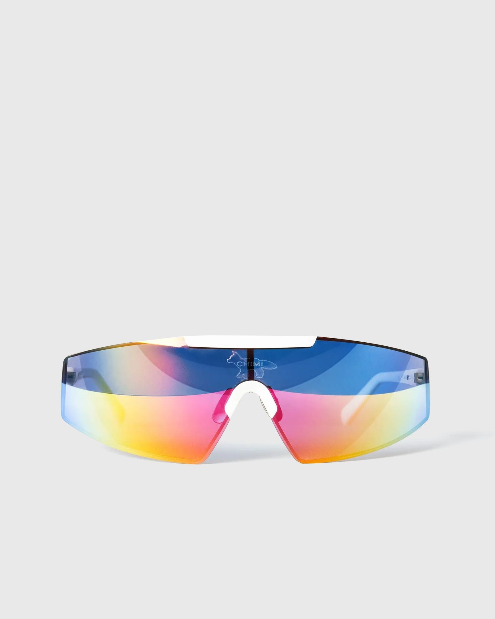 Maison Kitsune x Chimi SHIELD WHITE SUNGLASSES