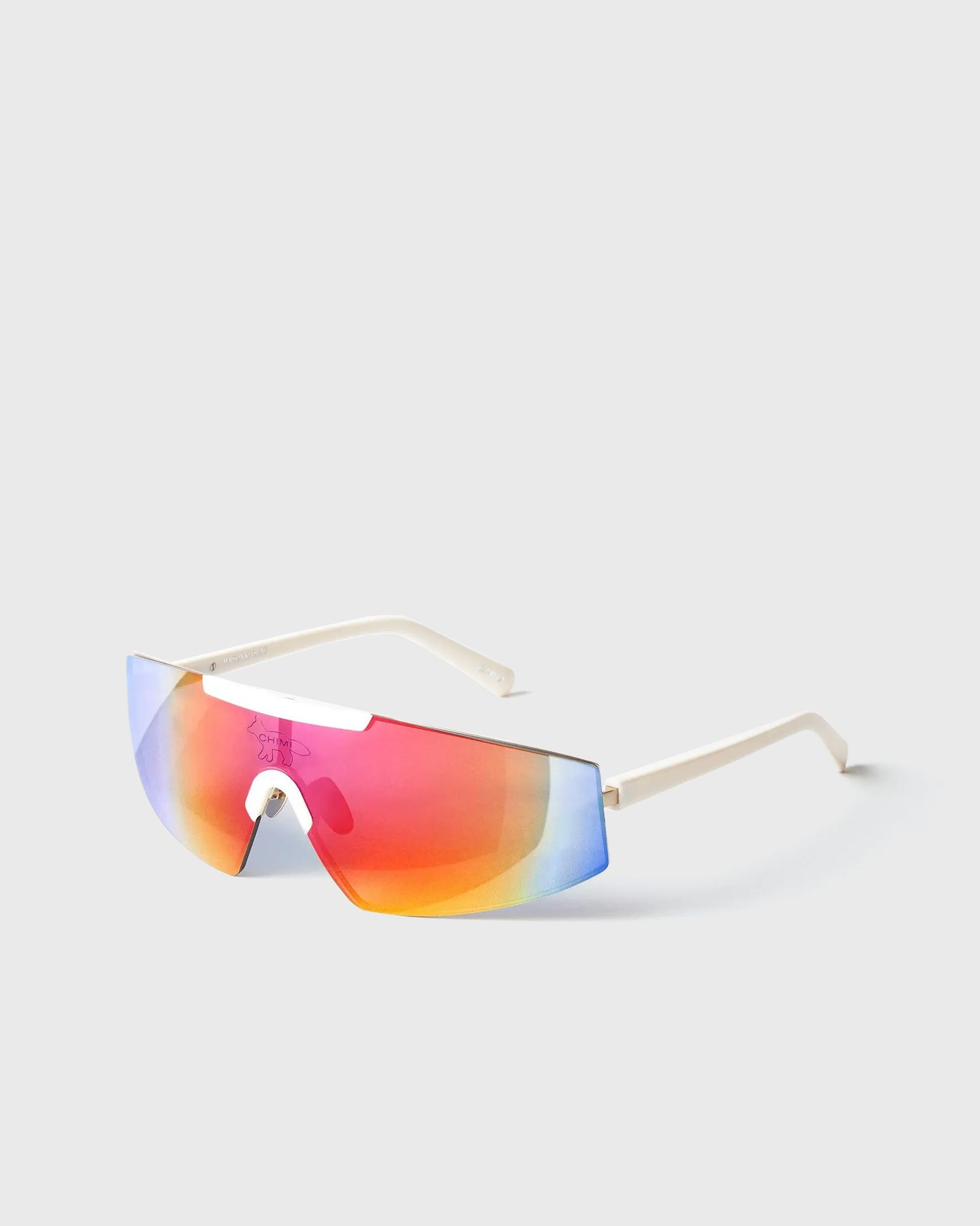 Maison Kitsune x Chimi SHIELD WHITE SUNGLASSES