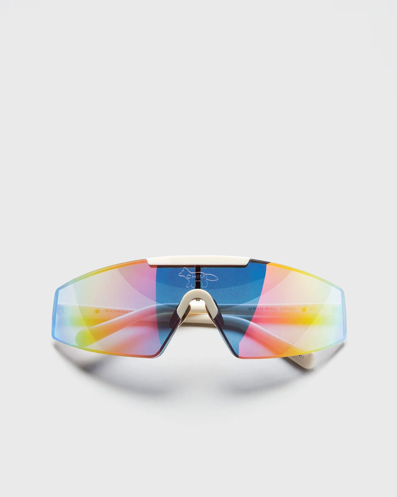 Maison Kitsune x Chimi SHIELD WHITE SUNGLASSES