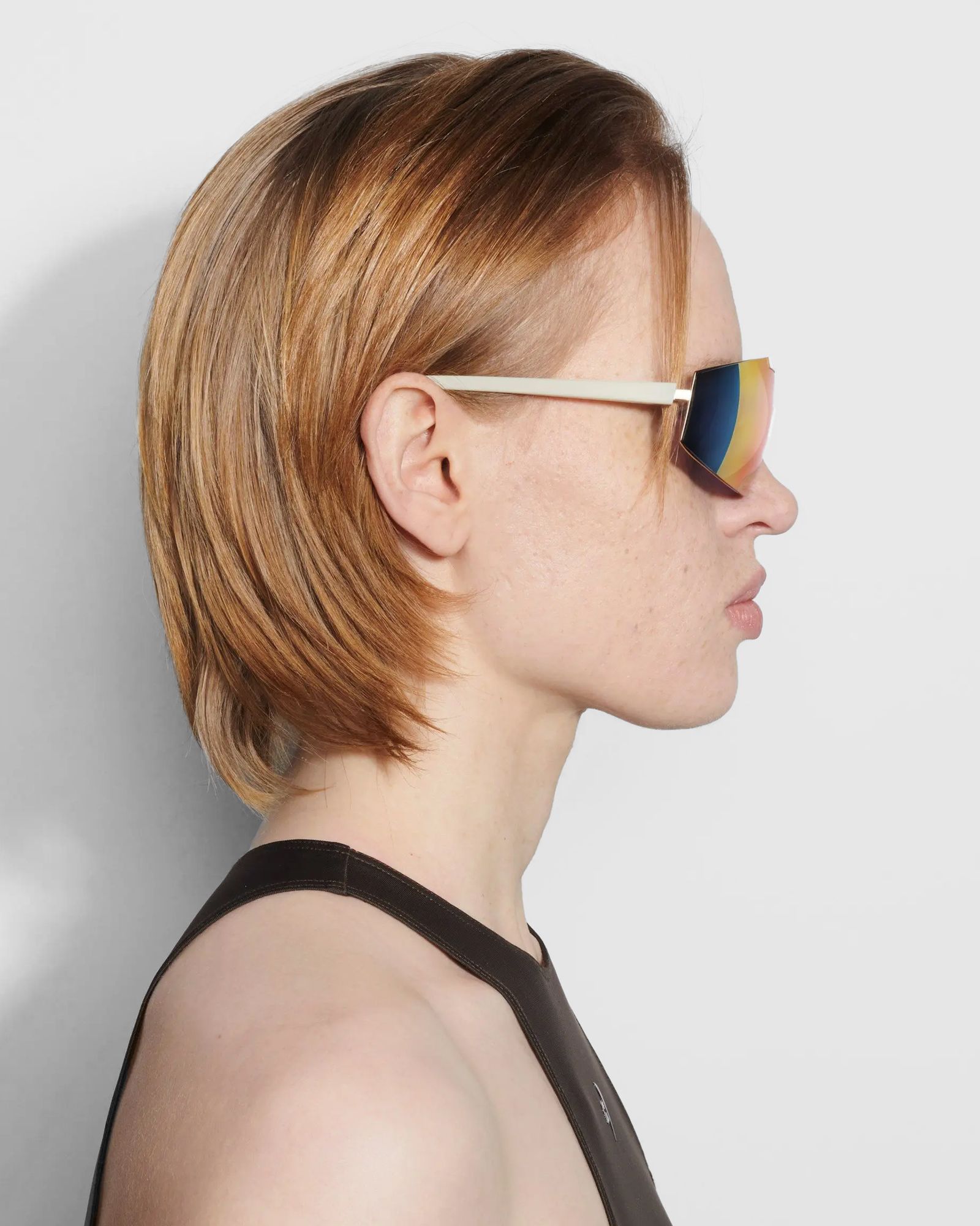 Maison Kitsune x Chimi SHIELD WHITE SUNGLASSES