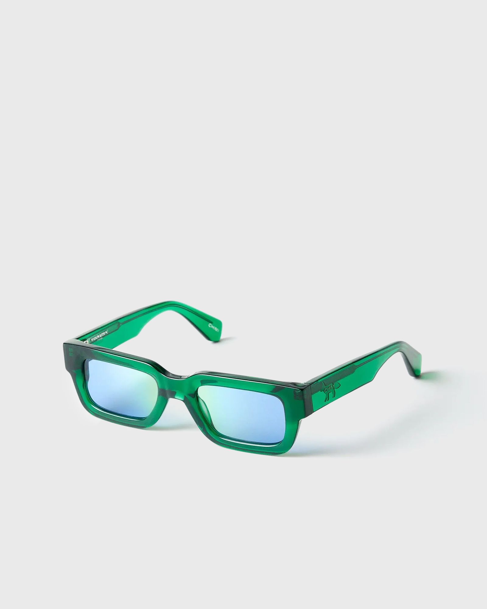 Maison Kitsune x Chimi SQUARE GREEN SUNGLASSES