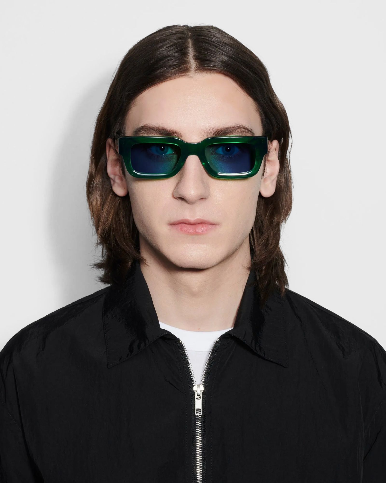Maison Kitsune x Chimi SQUARE GREEN SUNGLASSES