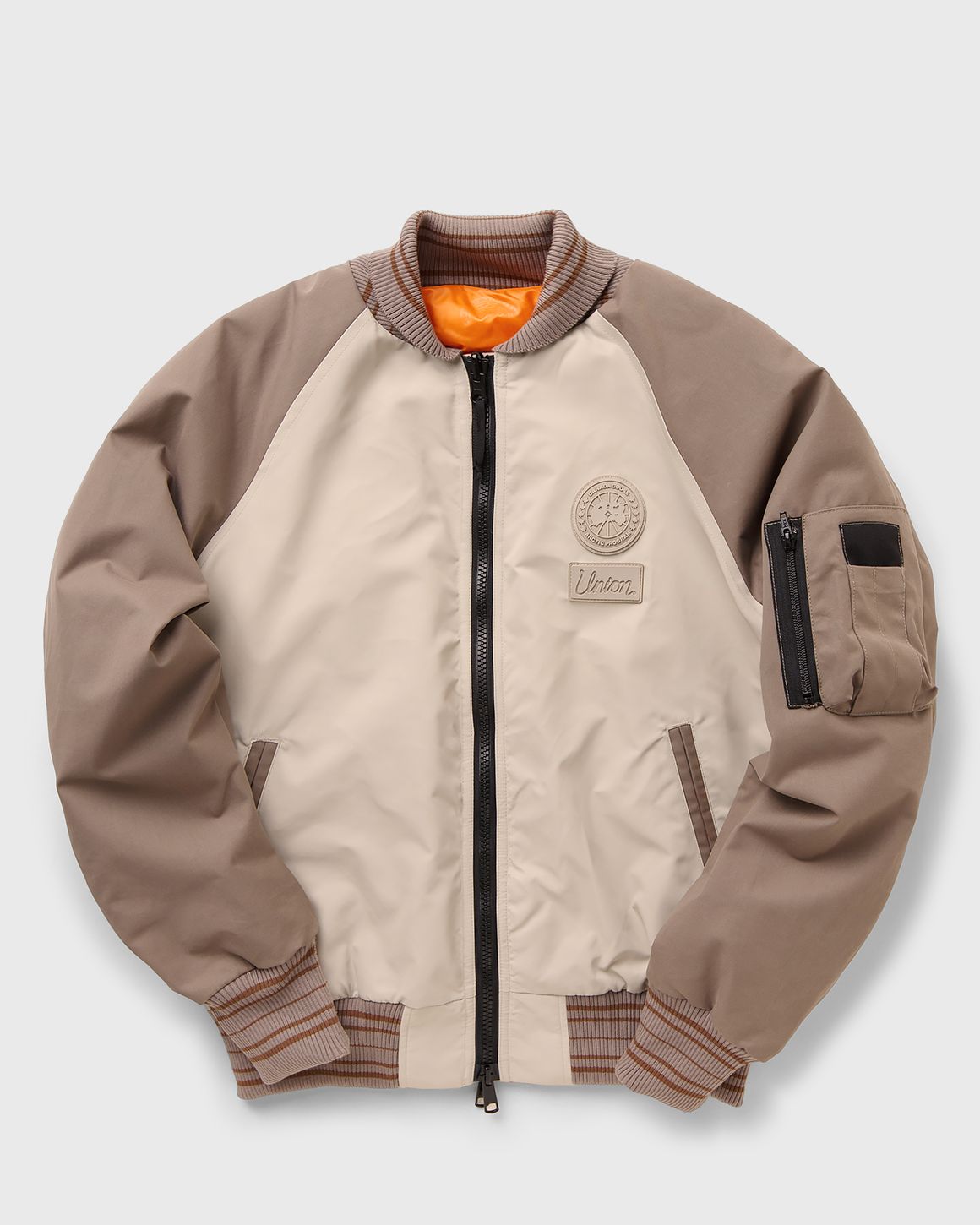 Canada Goose NBA with UNION Bullard Bomber Orange Beige BSTN Store