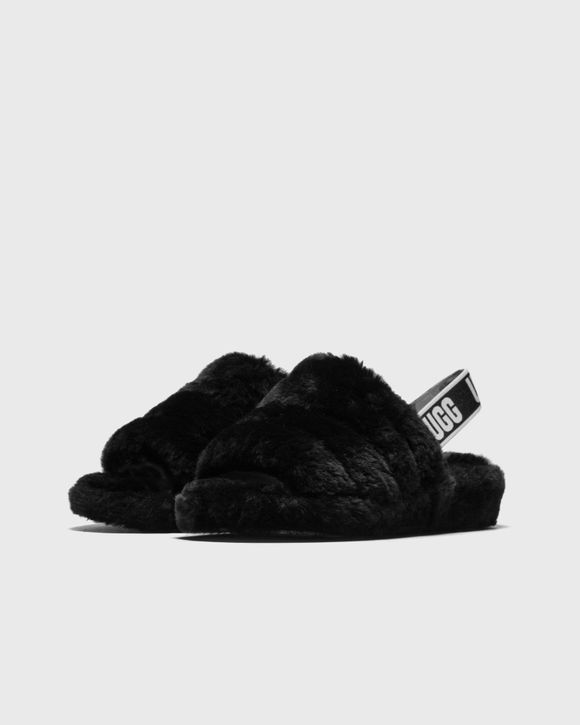 UGG W FLUFF YEAH SLIDE Black - SCHWARZ