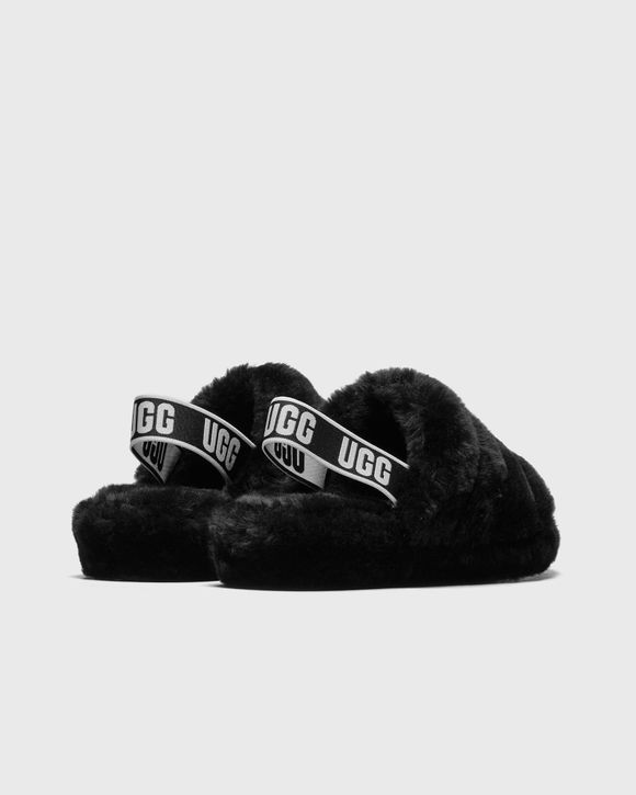 UGG W FLUFF YEAH SLIDE Black - SCHWARZ