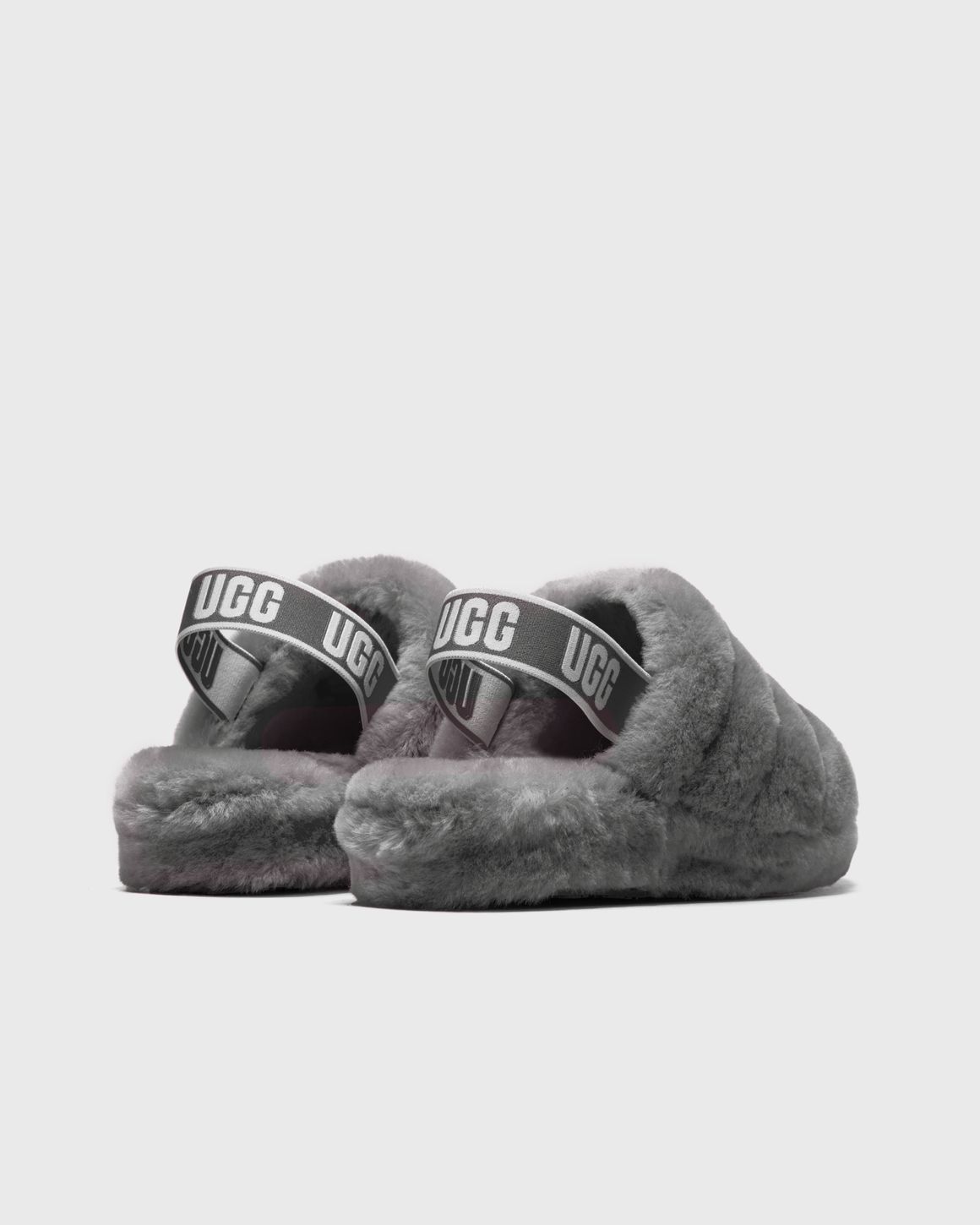 Grey ugg slides store
